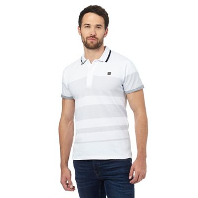 Voi Big and tall white spotted polo shirt